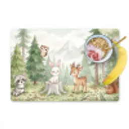 Bos - Dieren - Groen Placemat vinyl groot -zzzproduct_Kitchenyeah-website