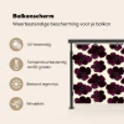 Bloemen - Aquarel - Paars Balkonbeschermer Duitsland klein 596 -specs_NL