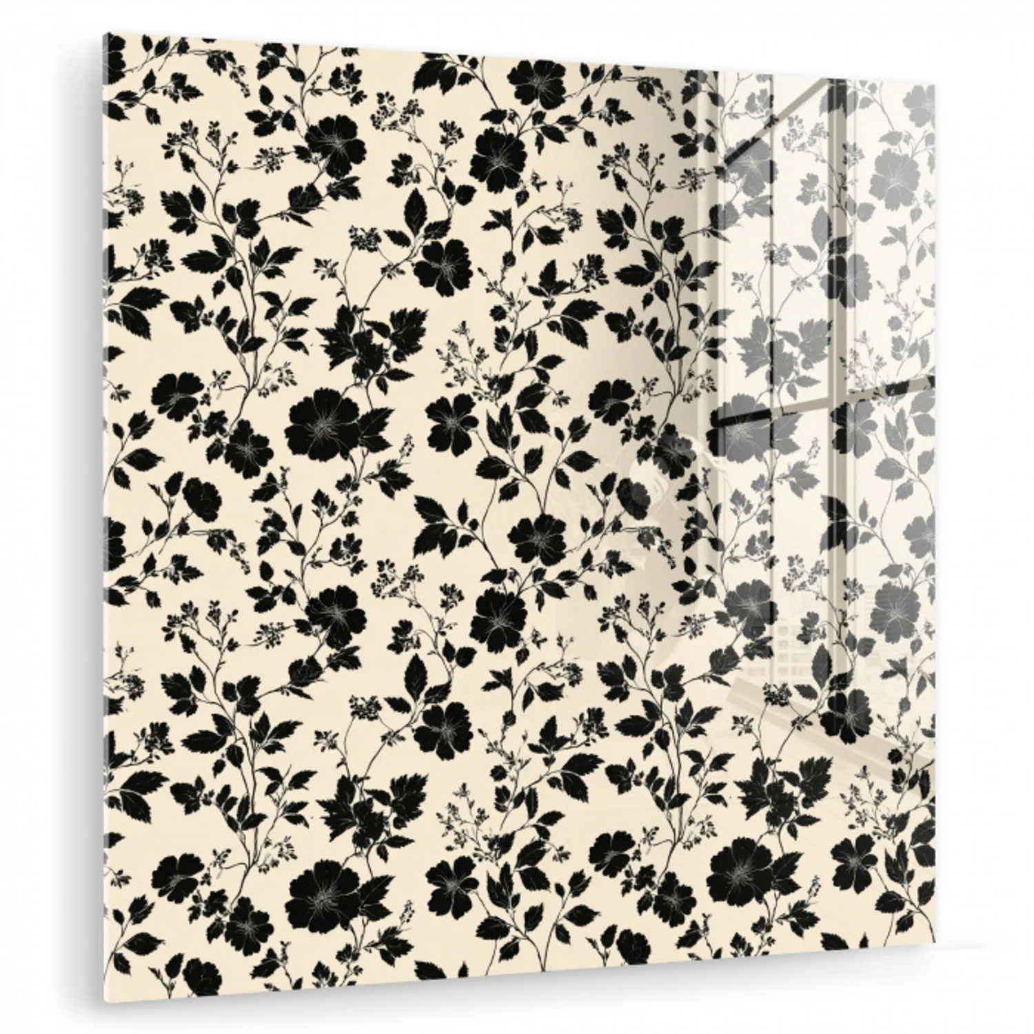 Bloemen - Dessin - Zwart plexiglas 5mm klein 11 -zzzproduct_nieuw