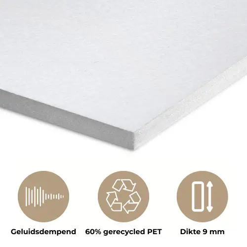 Plant - Bladeren - Minimalistisch - Zwart PET vilt klein -closeup_NL