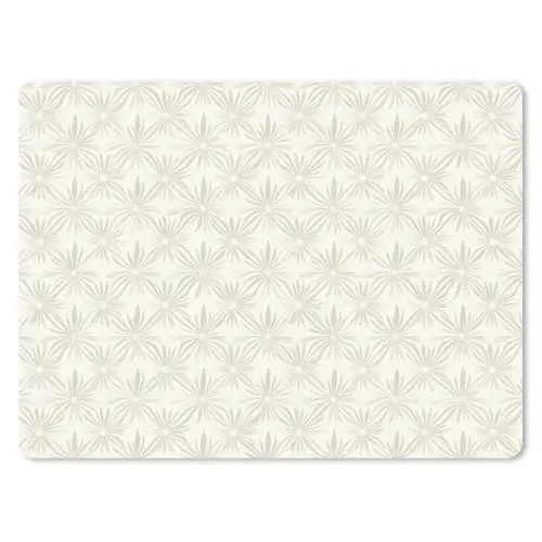 Patroon - Bloemen - Beige muismat rubber klein 262 -3d