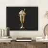 Milkshake - Goud - Drinken - Zwart PET vilt klein -sfeer1