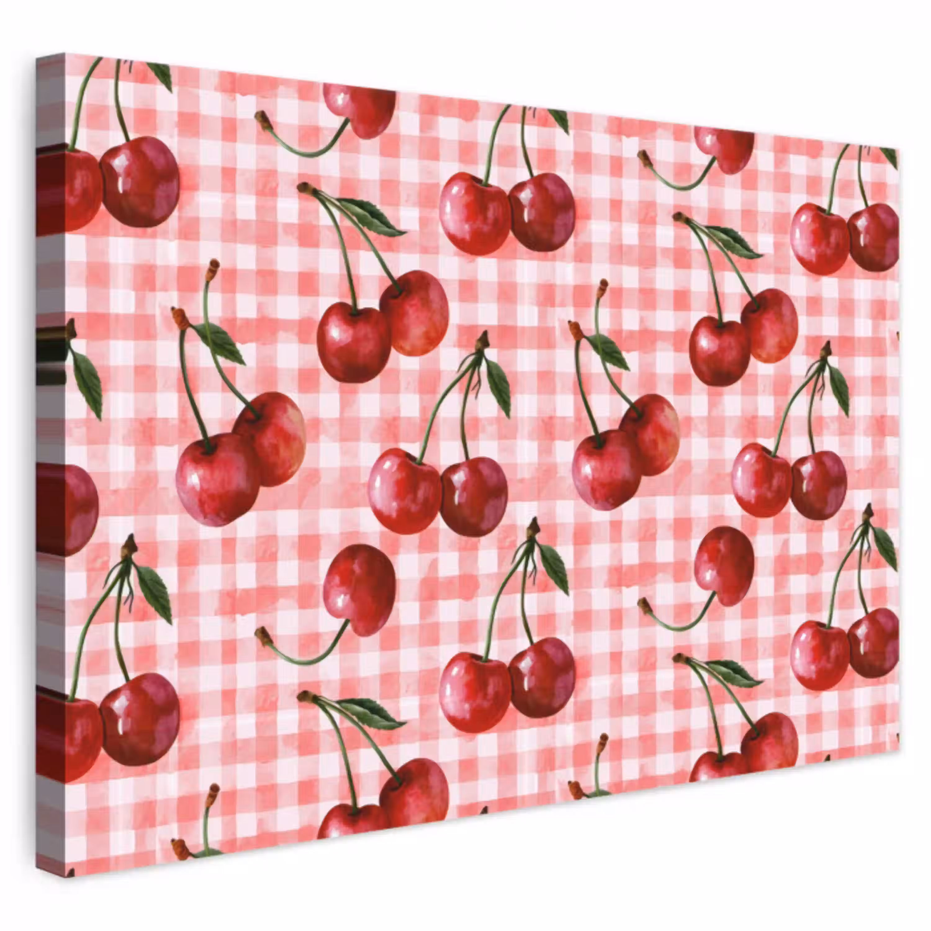Kersen - Blokken - Rood canvas 2cm klein 34 -3d