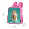 Hamster - Wortel - Dier Kinderrugzak - Roze middel -productfoto_formaten