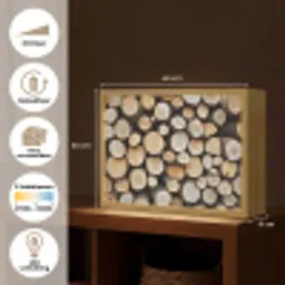 Hout - Boomstammen - Textuur Light Box met batterij (Wandlamp) middel -USP_websiteoverzichtNL