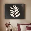 Blad - Wit - Minimalistisch Textielframe - compleet frame klein -sfeer1