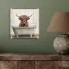 Schotse hooglander - Bad - Badkamer - Badkuip - Bruin - Horens plexiglas 5mm klein -sfeer3