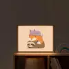 Luiaard - Vos - Kat - Slaperig Light Box met batterij (Wandlamp kind) middel -sfeer1_kind