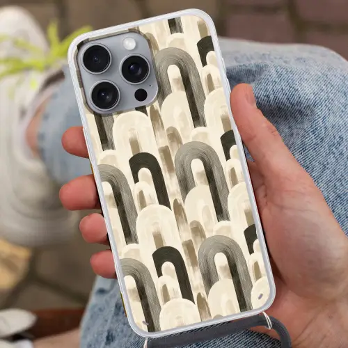 Abstract - Patroon - Bogen Hoesje iPhone 16 Pro Max met koord klein 804 -sfeer3