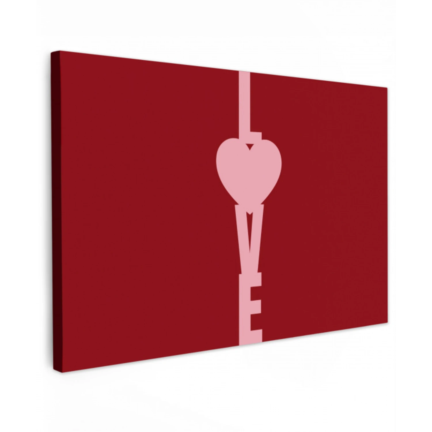Love - Hart - Rood canvas 2cm klein -z3d