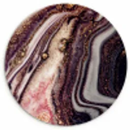 Marmer - Roze - Goud - Glitter - Marmerlook Wandcirkel kunststof plaat 5mm dik klein -3d
