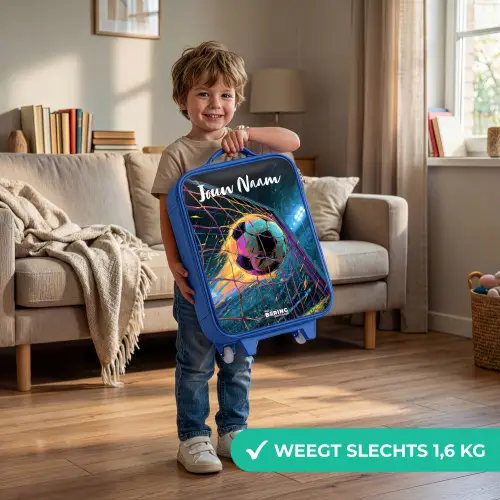 Neon - Net - Voetbal - Kleurrijk Kinderkoffer - Blauw klein -sfeer2_NL