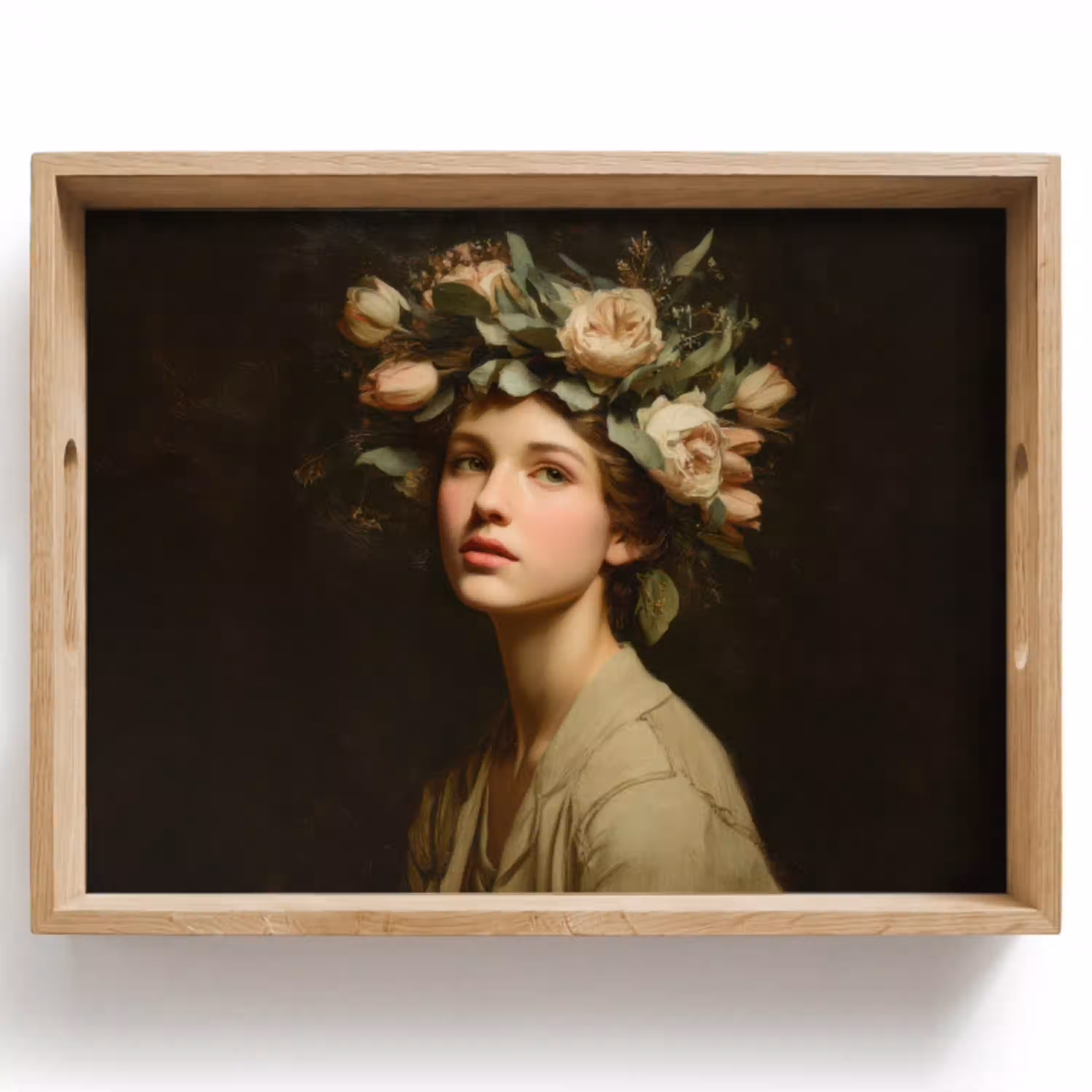 Bloemenstilte - Vrouw - Portret Dienblad Rechthoek middel -z3d_shopping
