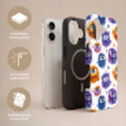 Monstertjes - Aquarel - Kleurrijk Toughcase MagSafe Apple iPhone 17 klein 1017 -USP_Lagen_DE