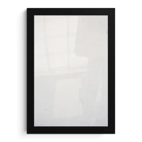 Beton - Wit - Modern fotolijst zwart zonder passe partout klein -3d