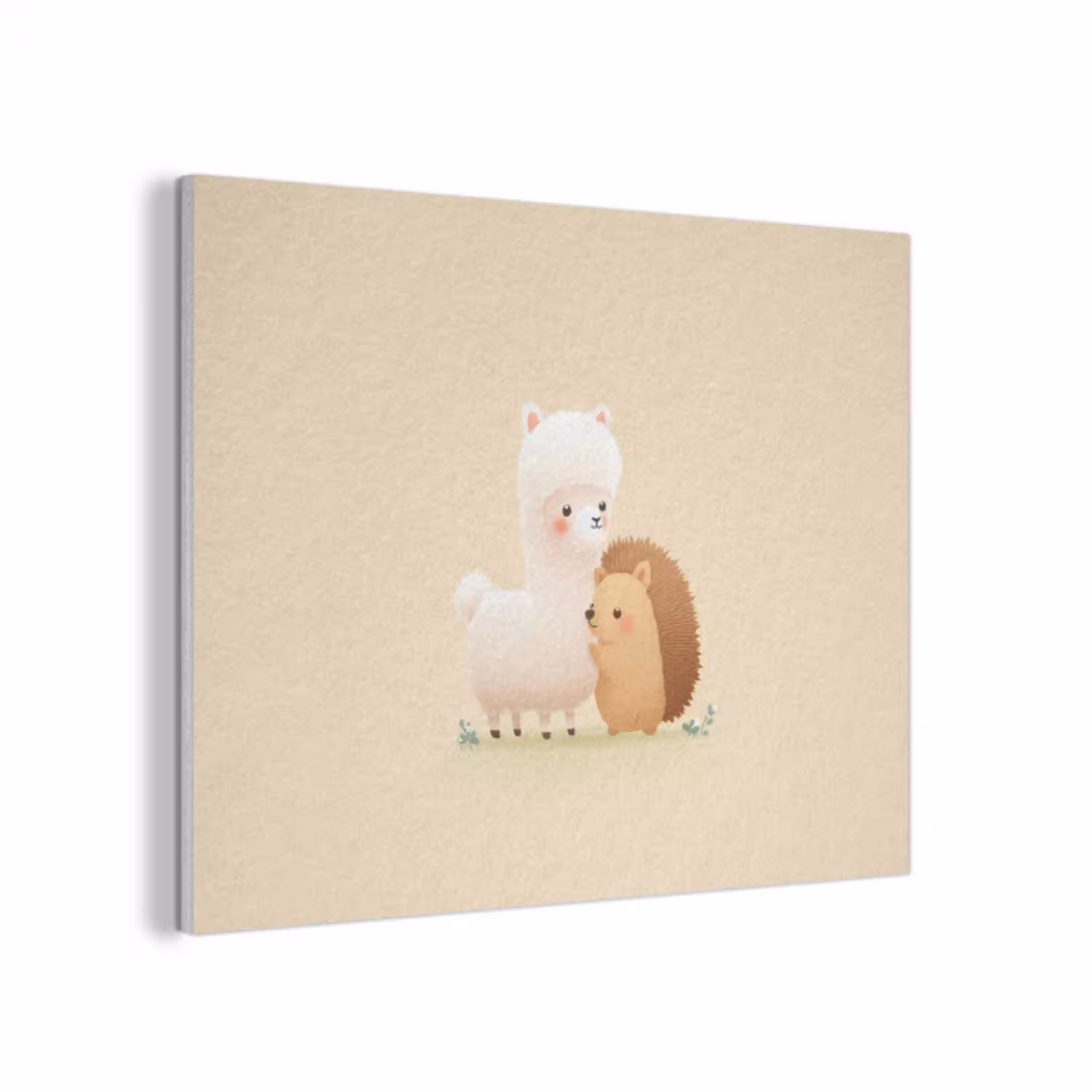 Alpaca - Egel - Bruin - Knuffelen PET vilt klein -3d