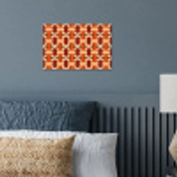 Geometrisch - Retro - Oranje poster papier klein 62 -sfeer2