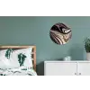 Marmerlook - Zwart - Goud - Wit - Glitter - Marmer Wandcirkel aluminium klein -slaapkamer