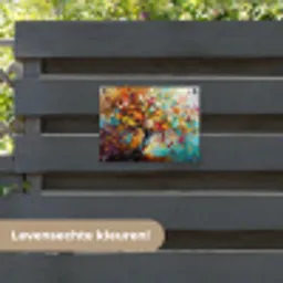 Boom - Abstract - Kleurrijk - Bloemen tuinposter los doek klein -sfeer3