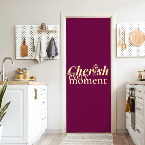 Cherish every moment - Cocktailglas - Bordeaux deurposter klein -sfeer5