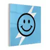 Smiley - Blauw - Bliksem plexiglas 5mm klein -z3d
