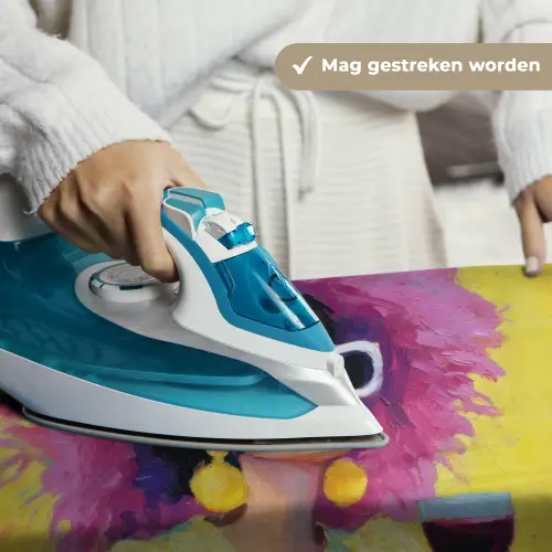 Vrouw - Hoed - Paars - Wijn Wandkleed katoen klein -sfeer9