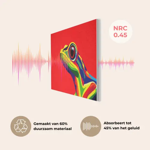 Kikker - Kleurrijk - Strepen - Ogen PET vilt klein -USP_NL