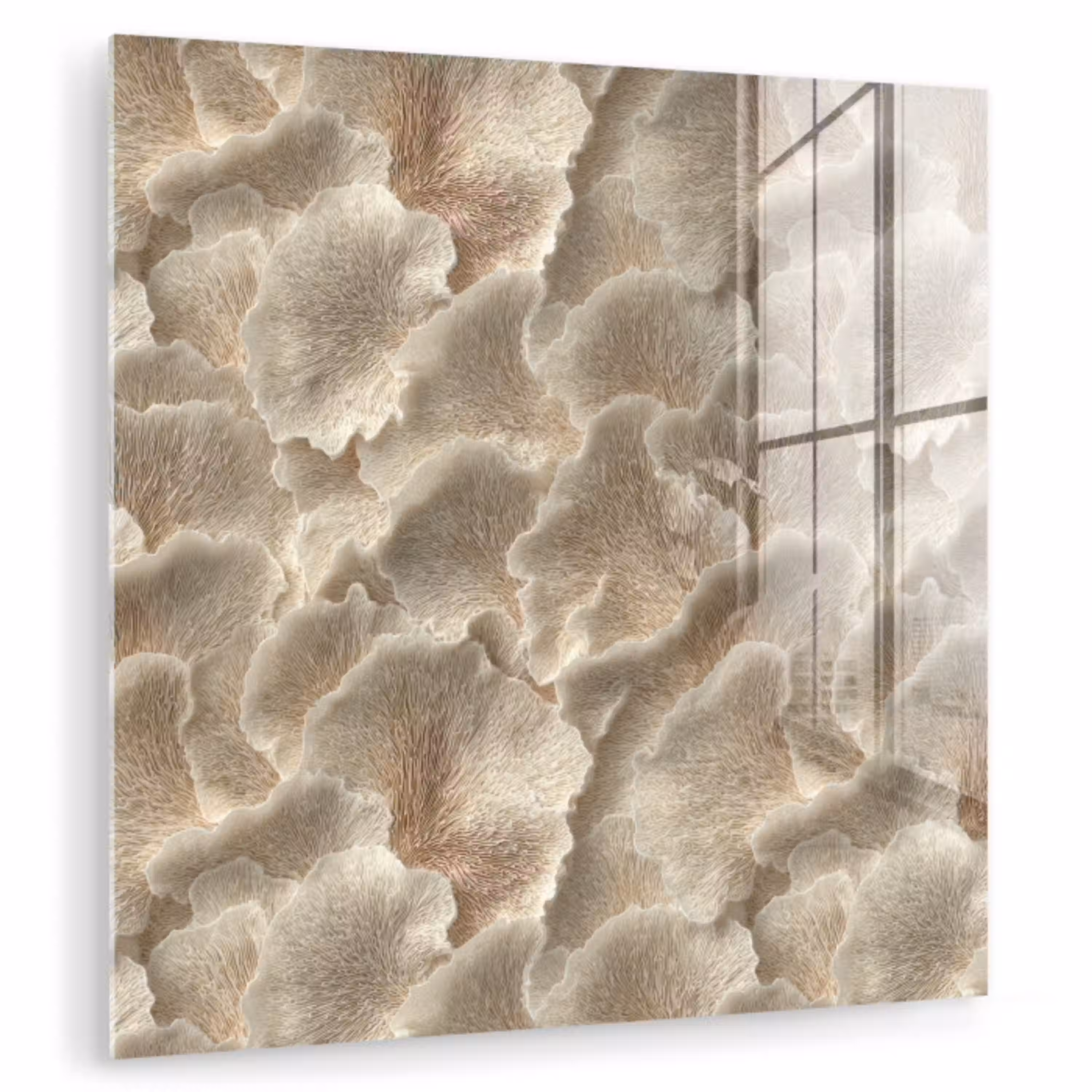 Waaierstructuren - Beige - Vezeltextuur plexiglas 5mm klein 11 -zzzproduct_nieuw