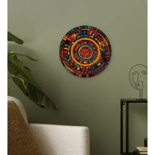 Mandala - Cirkels - Patronen Wandcirkel plexiglas klein -sfeer3