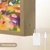 Schilderij - Olieverf - Bloemen - Regenboog Light Box met batterij (Wandlamp) middel -USP_websiteoplaadbaarNL