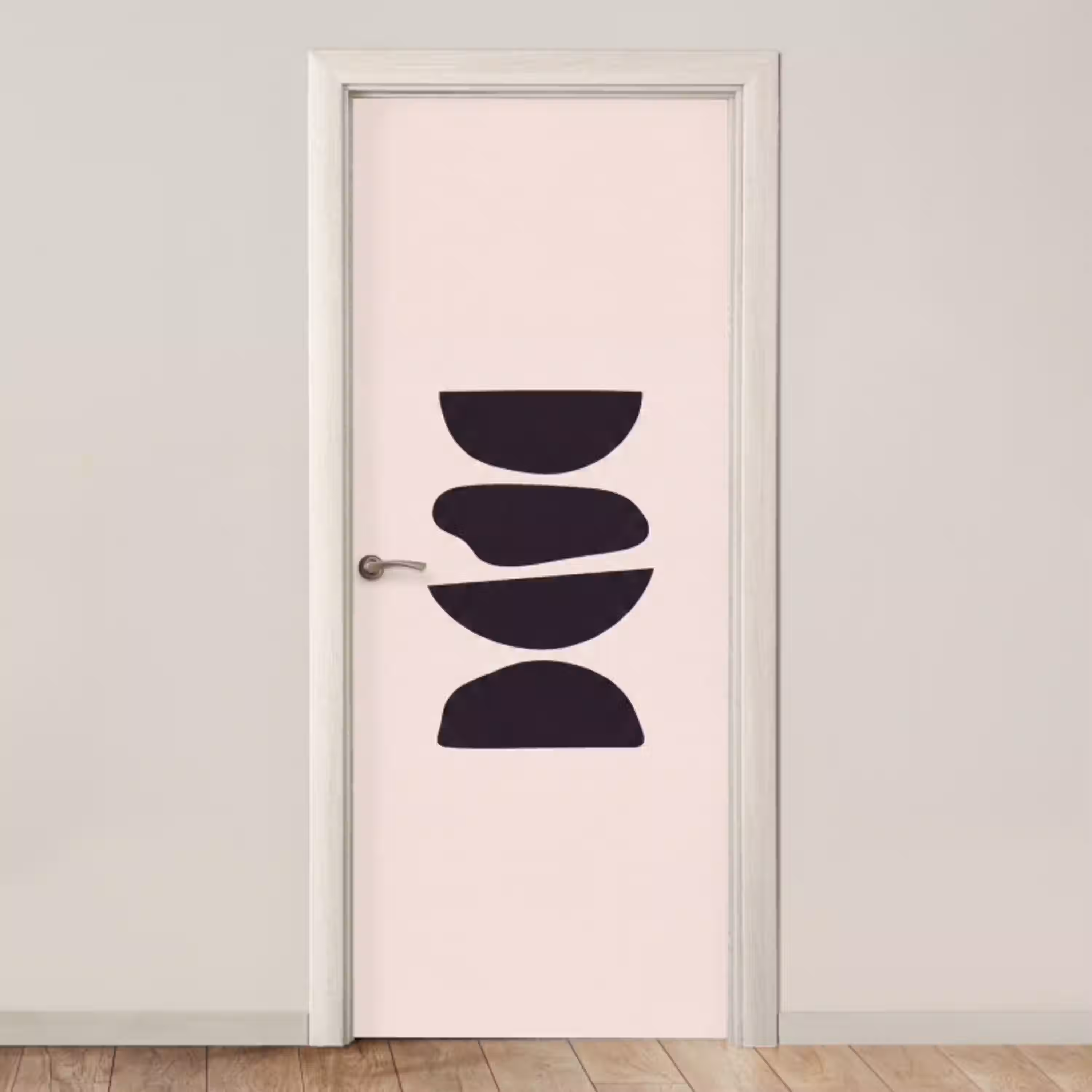 Vormen - Abstract - Modern deurposter klein -3d_beige