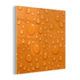 Water - Druppels - Oranje plexiglas 5mm klein -z3d