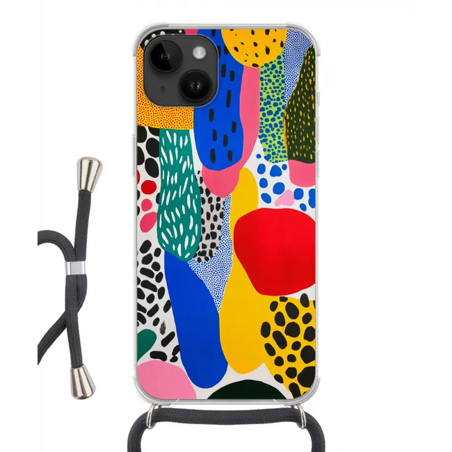 Handyhülle mit Band - Punkte - Formen - Modern - Farben