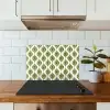 Patroon - Retro - Groen keuken achterwand spatscherm klein 900 -sfeer2