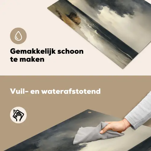 Kust - Golven - Rots - Storm Inductie beschemer met haakjes klein -ky-schoon-nl