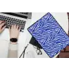 Zebra - Patroon - Kobalt - Blauw laptophoes neopreen klein 279 -bureau