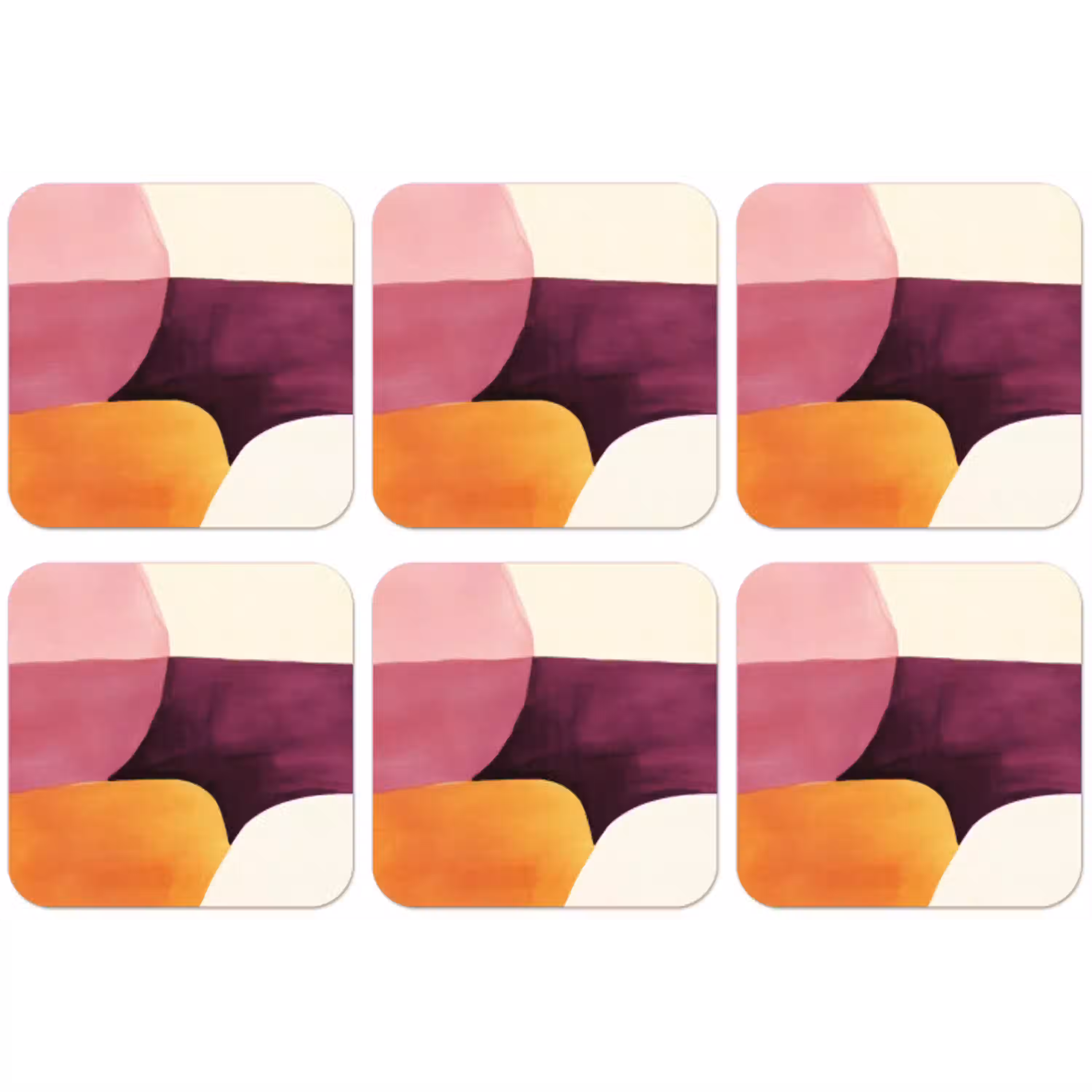 Vormen - Abstract - Kleurrijk onderzetter kurk middel -zkaufland3dotto