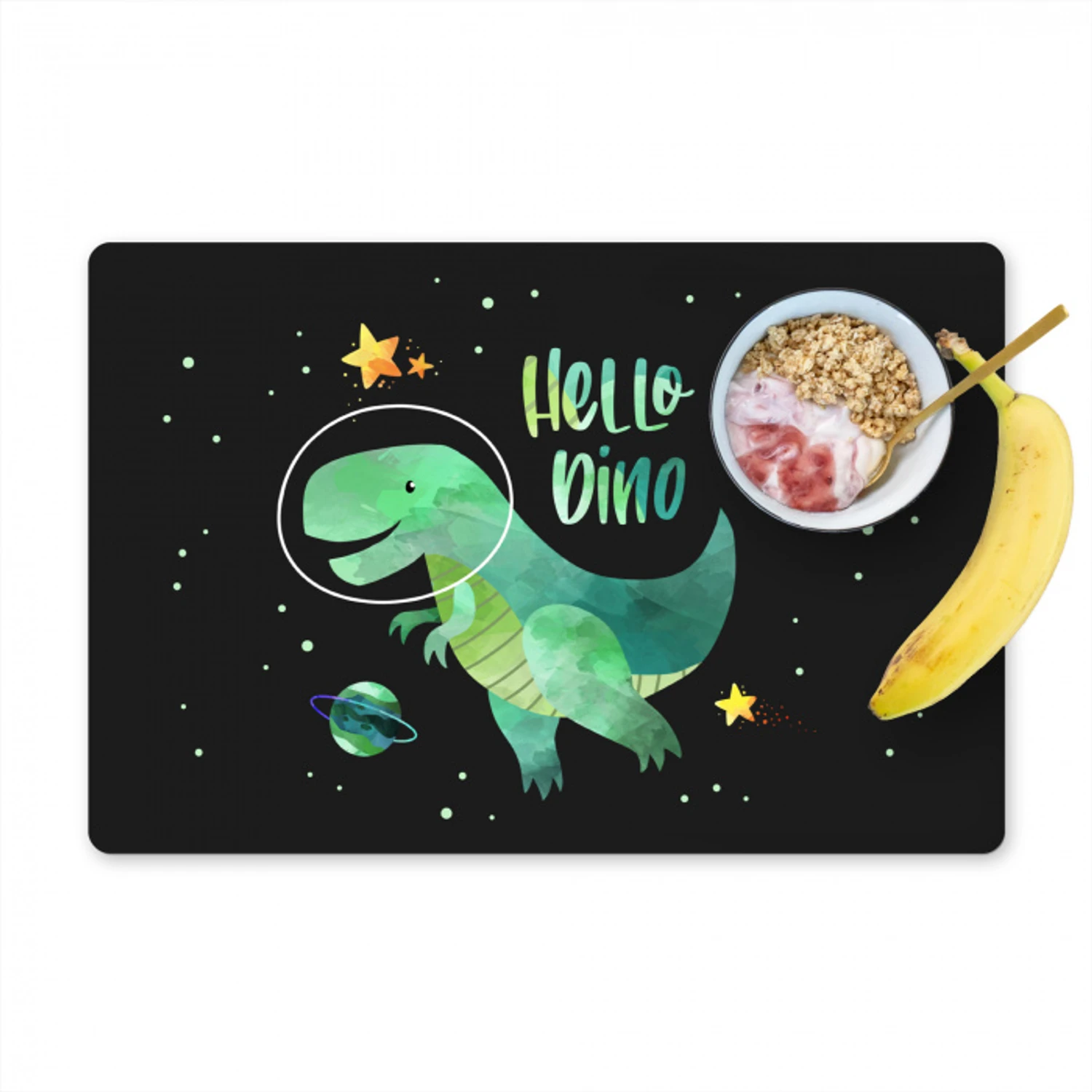 Quotes - 'Hello dino' - Spreuken - Jongens - Kids - Kinderen Placemat vinyl groot -zzzproduct_Kitchenyeah-website