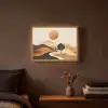 Zon - Heuvels - Boom - Abstract Light Box met batterij (Wandlamp) middel -sfeer4