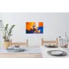 Vos - Oranje - Vormen - Abstract Muursticker klein -eettafel