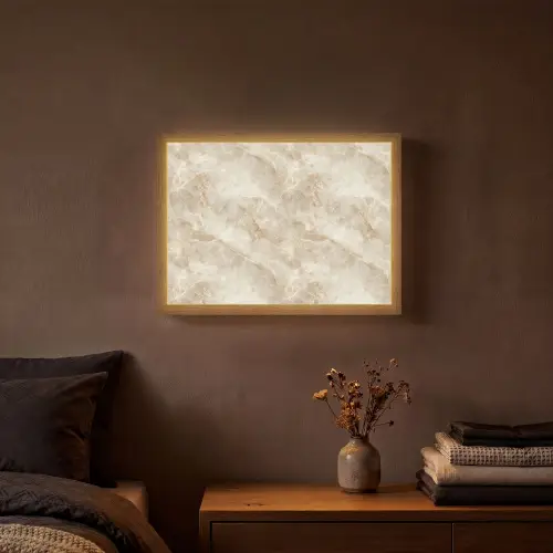 Lichtbeige - Onyx - Subtiel Light Box met batterij (Wandlamp) middel 907 -sfeer4