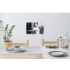 Modern - Vrouw - Zwart - Wit Muursticker klein -eettafel