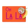 Oh la la - Oranje - Roze - Scheeflettertype Placemat vinyl groot -zzzproduct_Kitchenyeah-website