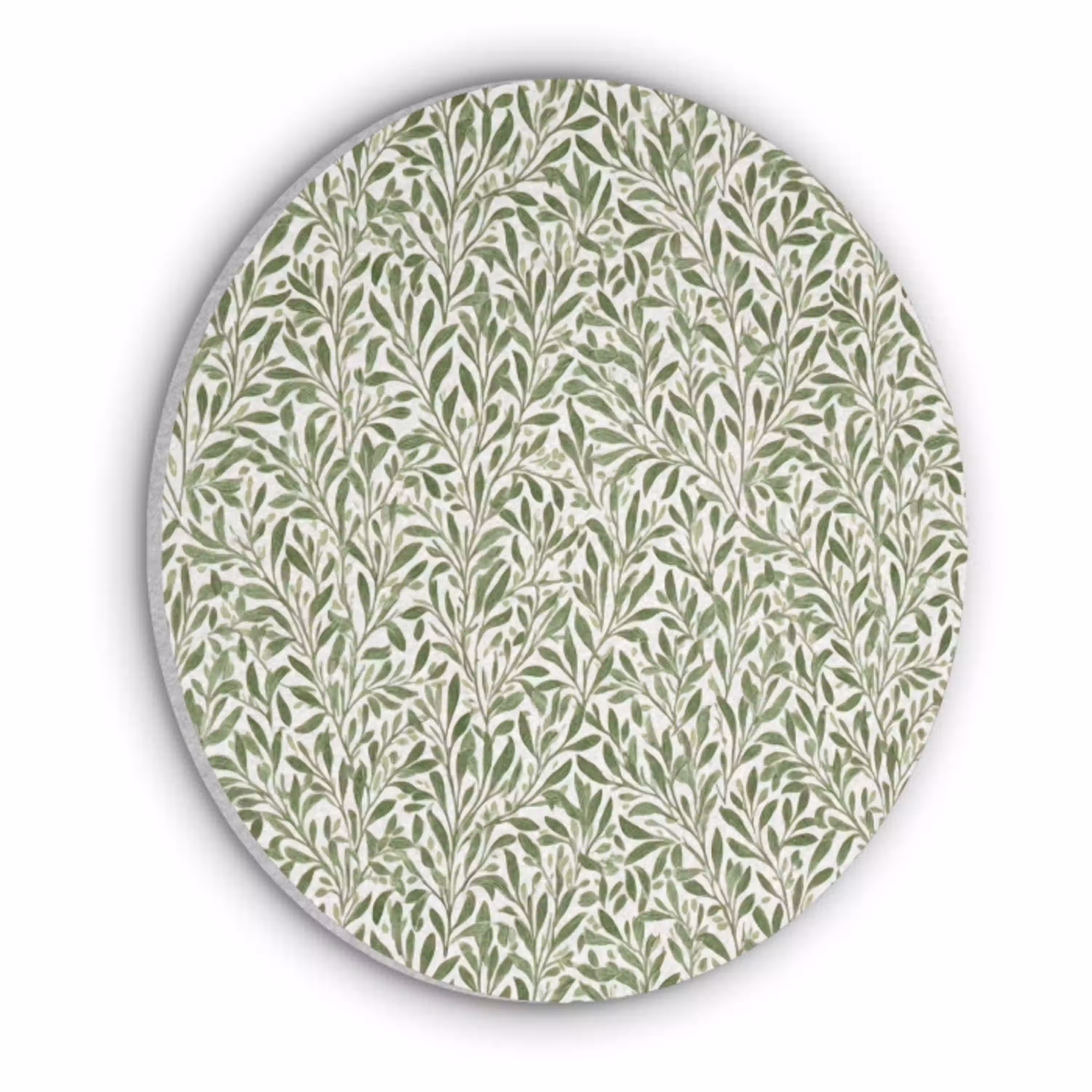 Botanisch - Takken - Groen Akoestische PET Vilt - Rond klein 838 -3d