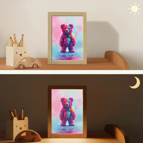 Beer - Kleurrijk - Dier Light Box met kabel klein -sfeer3_kind