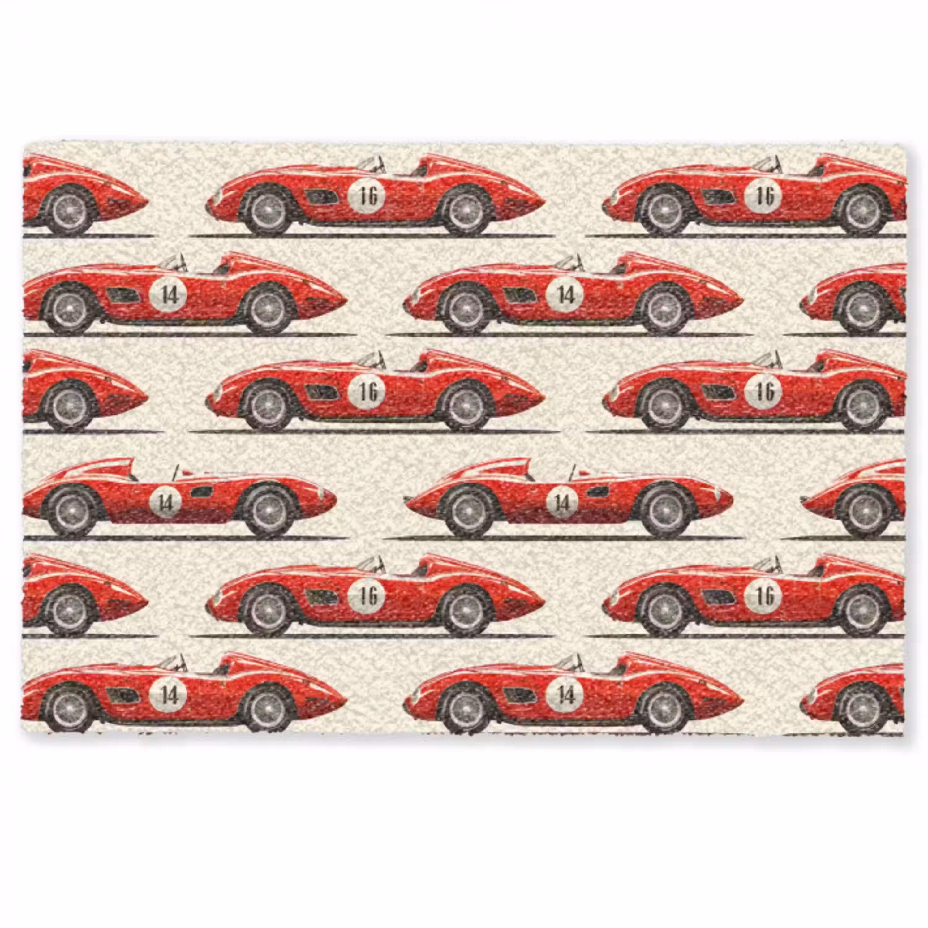 Raceauto - Retro - Rood Deurmat klein 898 -zkaufland3d