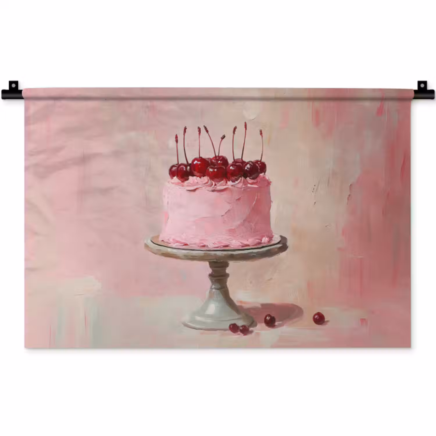 Wandkleed - Taart - Pink - Cherry