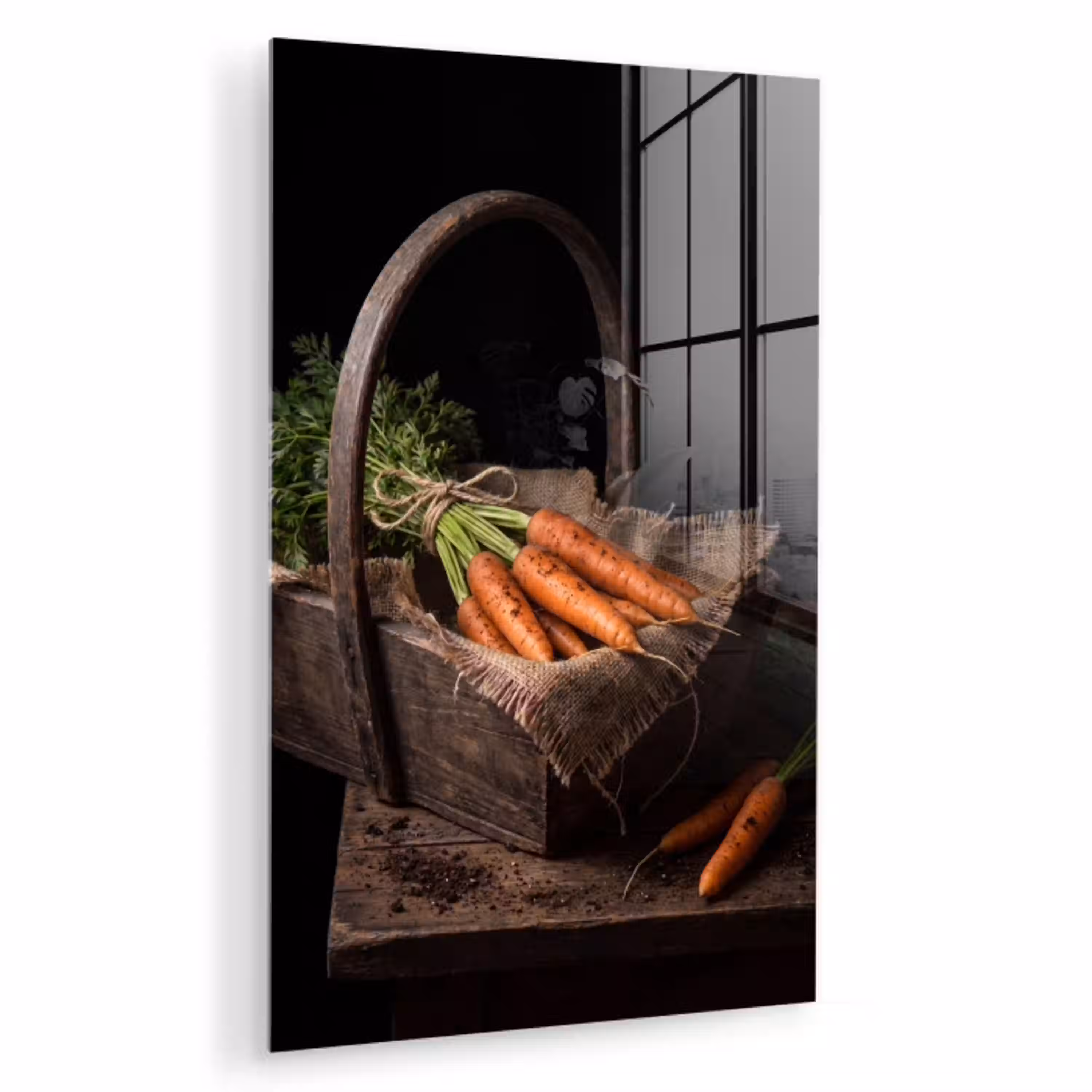 Wortels - Mand - Eten plexiglas 5mm klein -zzzproduct_nieuw