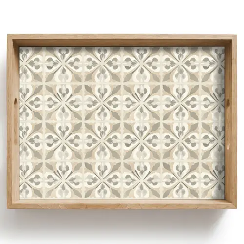 Tegel - Motief - Beige Dienblad Rechthoek middel 911 -z3d_shopping