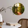 Bos - Pad - Bomen - Groen - Zon - Natuur Wandcirkel behangsticker klein -sfeer3